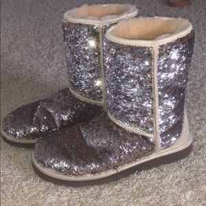 Silver/Brown Sparkle UGGs